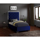 Meridian Furniture Lexi Velvet Twin Bed - Bedroom Beds