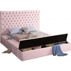 Meridian Furniture Bliss Velvet King Bed - Pink - Bedroom Beds