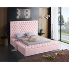 Meridian Furniture Bliss Velvet King Bed - Bedroom Beds