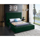 Meridian Furniture Bliss Velvet King Bed - Bedroom Beds