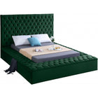 Meridian Furniture Bliss Velvet King Bed - Green - Bedroom Beds
