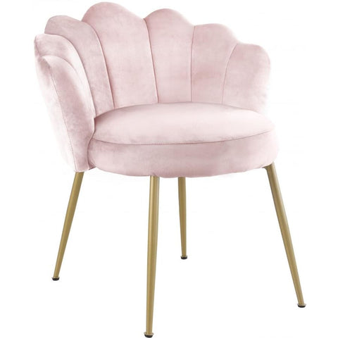 Meridian Furniture Claire Velvet Accent Chair / Dining Chair-Set of 2 - Pink - Chairs