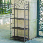 International Caravan Valencia 4-Tier 24 Wide Plant Stand - Chocolate - Outdoor Furniture