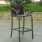 International Caravan Set of 2 Valencia Resin Wicker/Steel Bar Bistro Chairs - Chocolate - Chairs