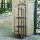 International Caravan Valencia 4-Tier 12 Wide Plant Stand - Chocolate - Outdoor Furniture