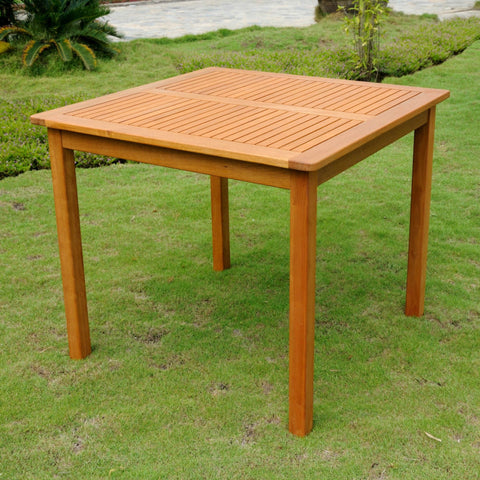 International Caravan Royal Tahiti Outdoor Wood 32 Square Table - Outdoor Furniture