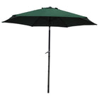 International Caravan Outdoor 8 Foot Aluminum Umbrella - Forest Green - Outdoor Furniture