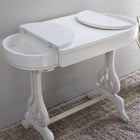 International Caravan Windsor Carved Wood Writing Table with Flip-up Drawers - Other Tables