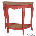International Caravan Ashbury Stradivarius Oak Veneer Half-moon Wall Table - Antique Red - Other Tables