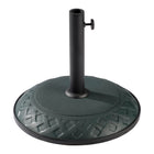 International Caravan Compound Resin Basket Weave Umbrella Stand - Dark Green - Outdoor Furniture