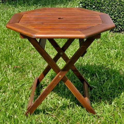 International Caravan Acacia Octagonal Folding Table - Outdoor Furniture