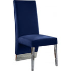 Meridian Furniture Porsha Velvet Dining Chair Set of 2 - Navy - Dining Chairs