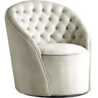 Meridian Furniture Alessio Velvet Accent Chair - Cream - Chairs