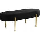 Meridian Furniture Gia Velvet Bench - Black - Benches