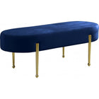Meridian Furniture Gia Velvet Bench - Navy - Benches