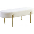 Meridian Furniture Gia Velvet Bench - Cream - Benches