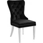 Meridian Furniture Carmen Velvet Dining Chair-Set of 2 - Black - Dining Chairs