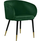 Meridian Furniture Louise Velvet Dining Chair-Set of 2 - Green - Dining Chairs