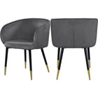 Meridian Furniture Louise Velvet Dining Chair-Set of 2 - Dining Chairs