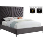Meridian Furniture Eclipse Velvet Queen Bed - Bedroom Beds