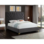 Meridian Furniture Eclipse Velvet King Bed - Bedroom Beds