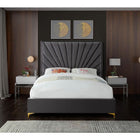 Meridian Furniture Eclipse Velvet King Bed - Bedroom Beds