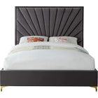 Meridian Furniture Eclipse Velvet Queen Bed - Bedroom Beds