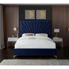 Meridian Furniture Eclipse Velvet Queen Bed - Bedroom Beds