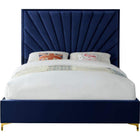Meridian Furniture Eclipse Velvet Queen Bed - Bedroom Beds