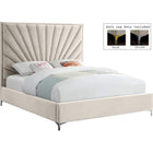 Meridian Furniture Eclipse Velvet Queen Bed - Bedroom Beds