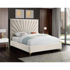 Meridian Furniture Eclipse Velvet Queen Bed - Bedroom Beds