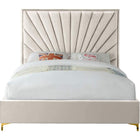 Meridian Furniture Eclipse Velvet Queen Bed - Bedroom Beds