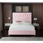 Meridian Furniture Eclipse Velvet Queen Bed - Bedroom Beds