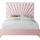 Meridian Furniture Eclipse Velvet Queen Bed - Bedroom Beds