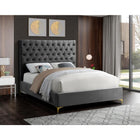 Meridian Furniture Cruz Velvet Queen Bed - Bedroom Beds