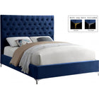 Meridian Furniture Cruz Velvet Full Bed - Bedroom Beds
