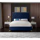 Meridian Furniture Cruz Velvet Full Bed - Bedroom Beds