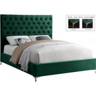 Meridian Furniture Cruz Velvet King Bed - Bedroom Beds