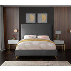Meridian Furniture Jasmine Velvet King Bed - Bedroom Beds