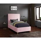 Meridian Furniture Jasmine Velvet Twin Bed - Bedroom Beds