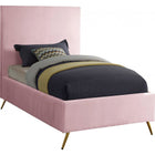 Meridian Furniture Jasmine Velvet Twin Bed - Pink - Bedroom Beds