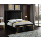 Meridian Furniture Dolce Velvet Queen Bed - Bedroom Beds