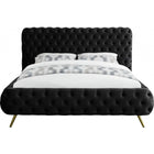 Meridian Furniture Delano Velvet Queen Bed - Bedroom Beds