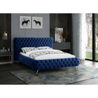 Meridian Furniture Delano Velvet King Bed - Bedroom Beds