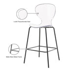 Meridian Furniture Clarion Counter Stool - Black - Stools