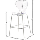 Meridian Furniture Clarion Counter Stool - Chrome - Stools
