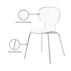 Meridian Furniture Clarion Dining Chair - Chrome - Dining Chairs