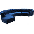 Meridian Furniture Anabella 4pc. Velvet Sectional - Sofas