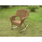 International Caravan Resin Wicker Camel Back Rocking Chairs (Set of Two) - Mocha - Outdoor Furniture