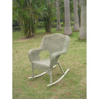 International Caravan Camelback Resin Wicker Rocker - Antique Moss - Outdoor Furniture